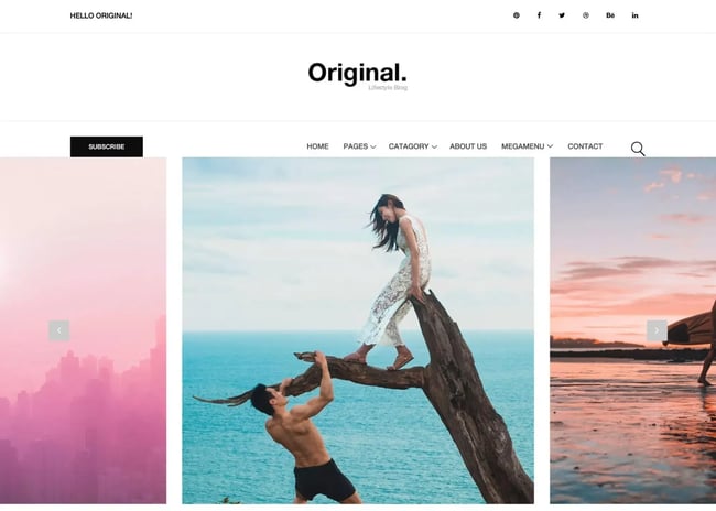 original is a basic blogging html template