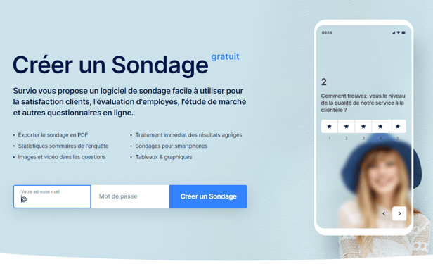 outil de questionnaire en ligne gratuit Survio