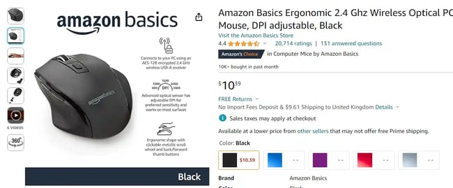 Amazon Basics Wireless Mouse vs. Tecknet Wireless Mouse