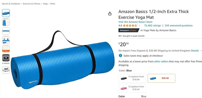 Amazon Basics Yoga Mat vs. BalanceFrom Yoga Mat