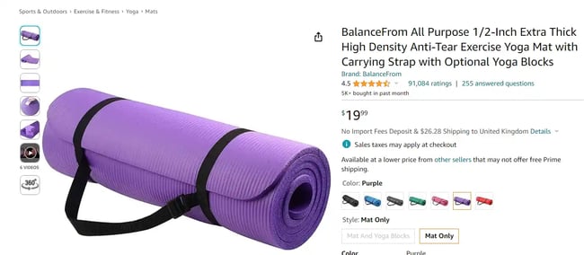 Amazons Basics Yoga Mat 