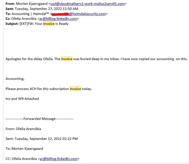 Phishing - Invoice Example