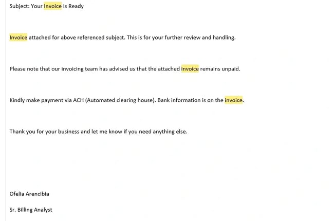 phishing email example asking recipient to register for an urgent event