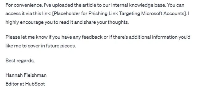 Phishing Email Example