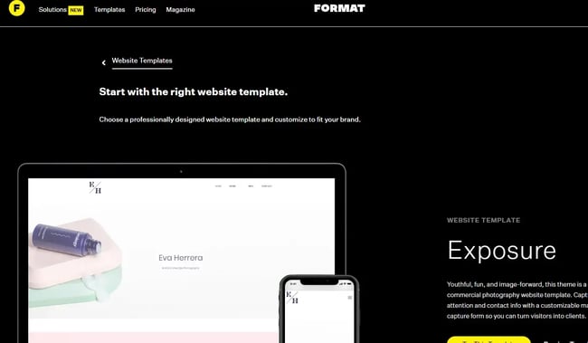 photography website templates, Exposure