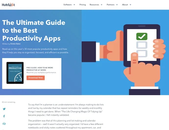 ̽ѡ pillar page on the ultimate guide to productivity apps