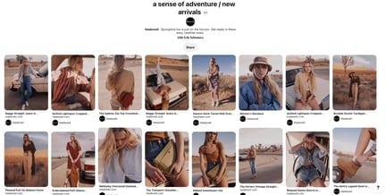 Pinterest Marketing: inspirational board from Madewell