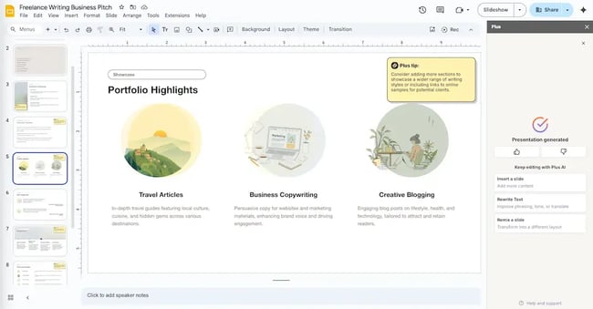 plus.ai best ai powerpoint generator