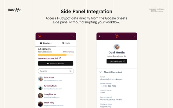 HubSpot fuer Google Sheets: Integration