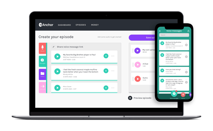 podcast equipment for beginners: Anchor 