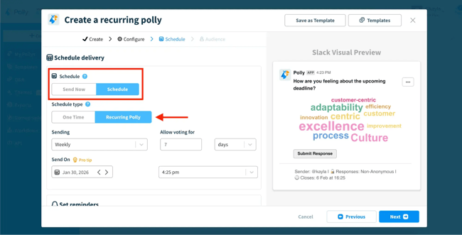 pollys engagement tools for virtual stand-up meetings word cloud