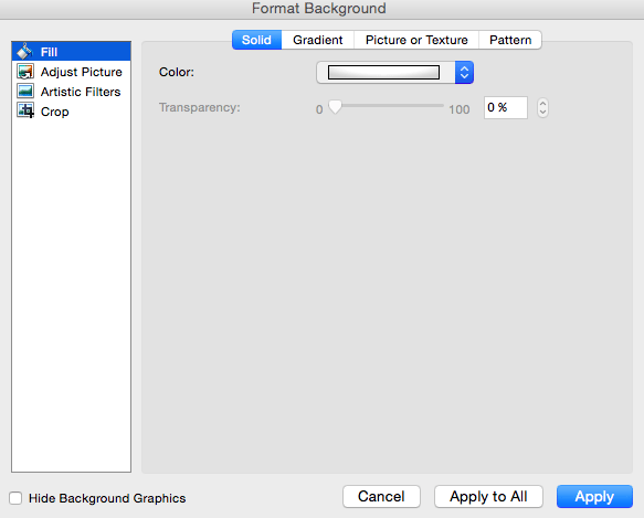 PowerPoint formatting background.