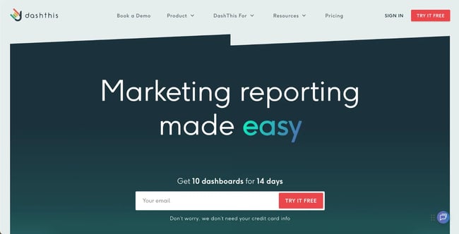ppc tools, DashThis screenshot
