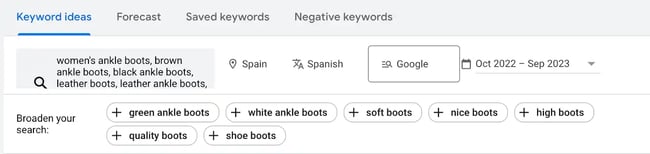 Refine your keyword ideas.
