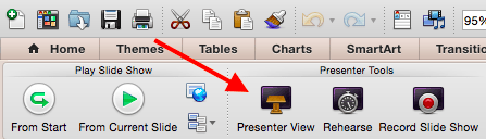 PowerPoint presenter view.