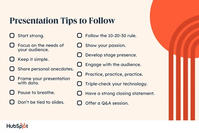 presentation tips to follow