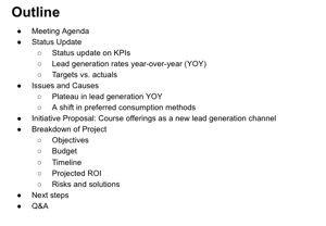 Presentation outline example