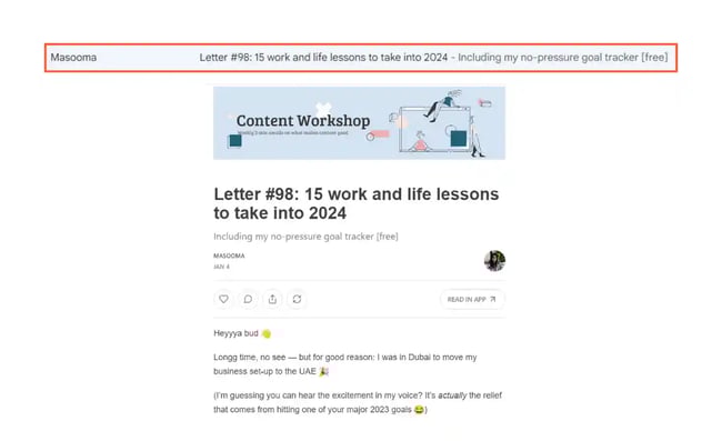 Content Workshop Preview Text Examples