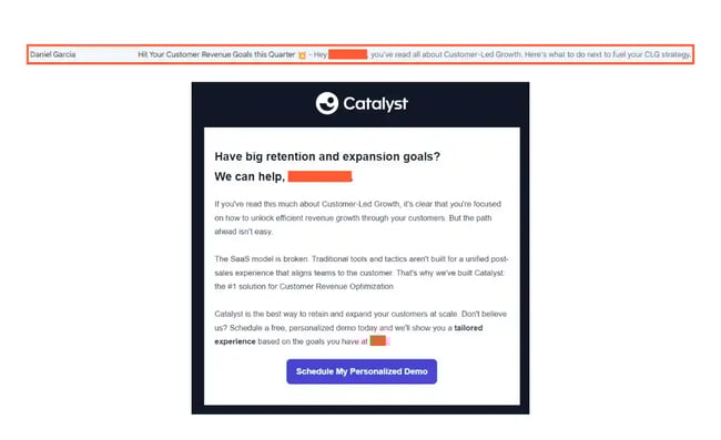 Catalyst Preview Text Examples
