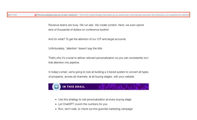 Mutiny preview text examples