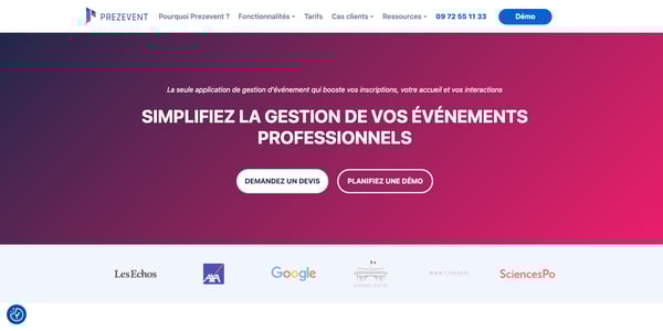 page prezevent