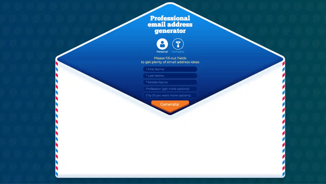 email name generators - Romarto