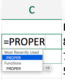 proper formula