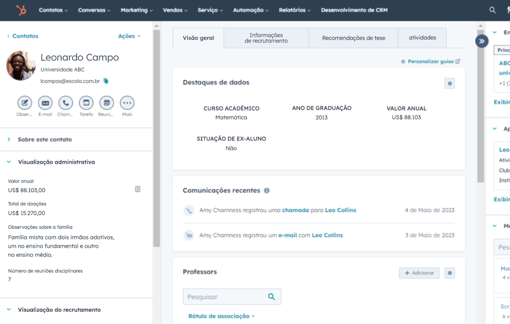 personalização de CRM com o CRM Inteligente da HubSpot