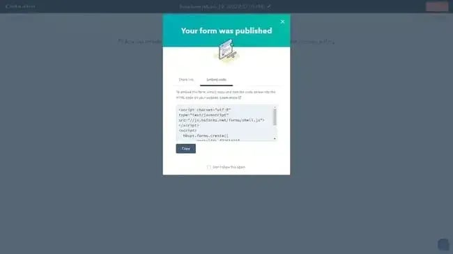publish your online sponsorship form with hubspot