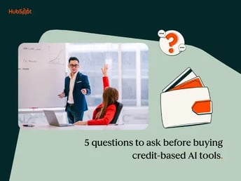 questions to ask AI vendors graphic with woman raising hand in a meeting
