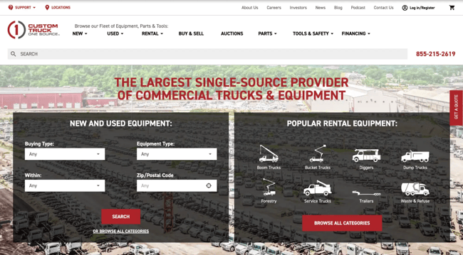 react website examples, custom truck
