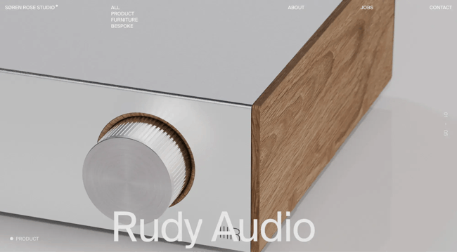 react website examples, soren rose studio