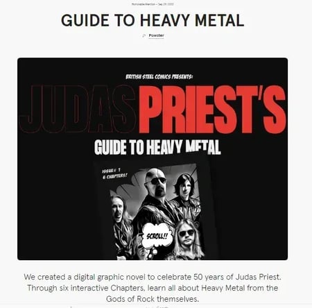 react website example, guide to heavy metal