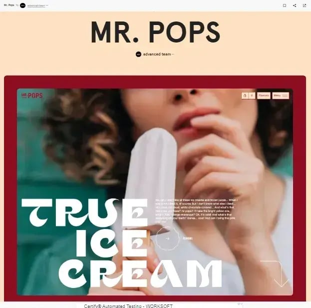 react website example, mr. pops