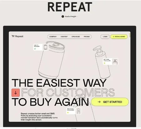 react js website example, repeat