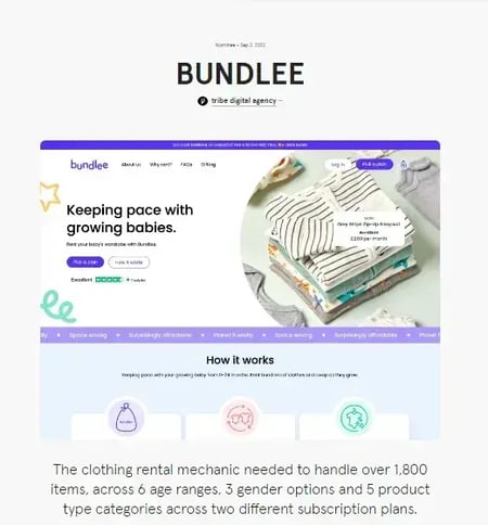 react website example, bundlee
