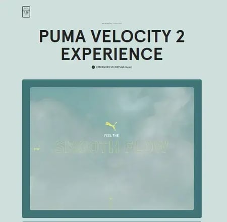react website example, puma velocity 2 experience 