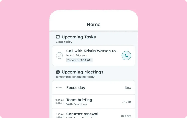HubSpot CRM mobile app for real estate