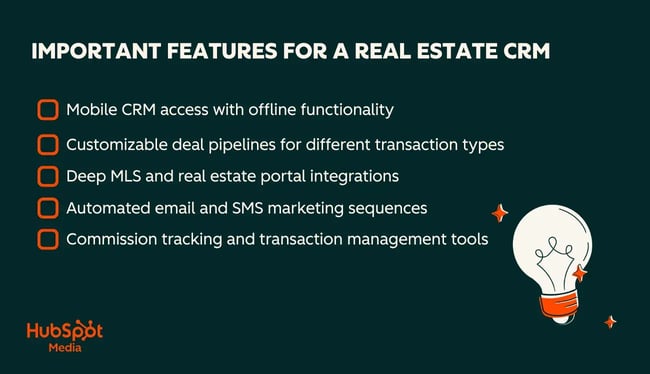 important features for real estate CRM