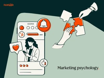 woman uses psychology marketing principles on her phone