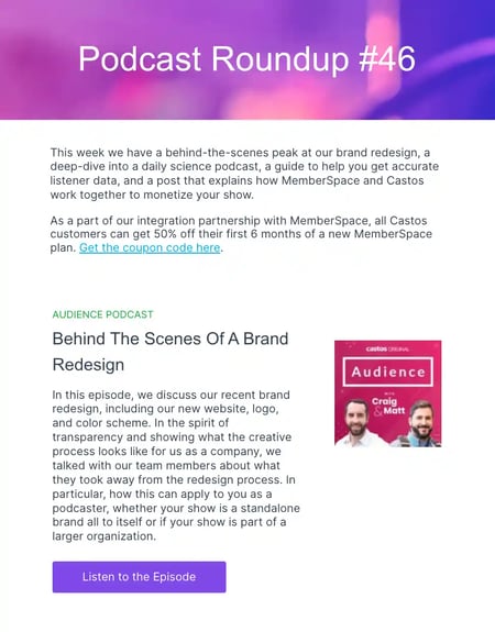 Rebranding Announcement Email Examples - Castos