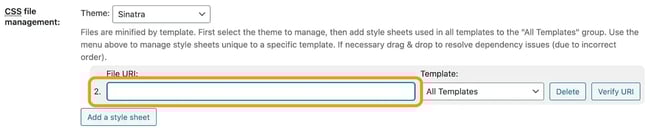 the settings page in the w3 total cache plugin