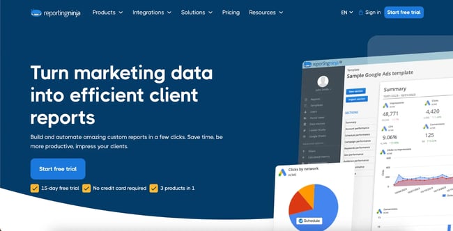 reporting ninja ppc reporting tool screenshot