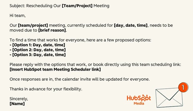 reschedule meeting, team meeting reschedule