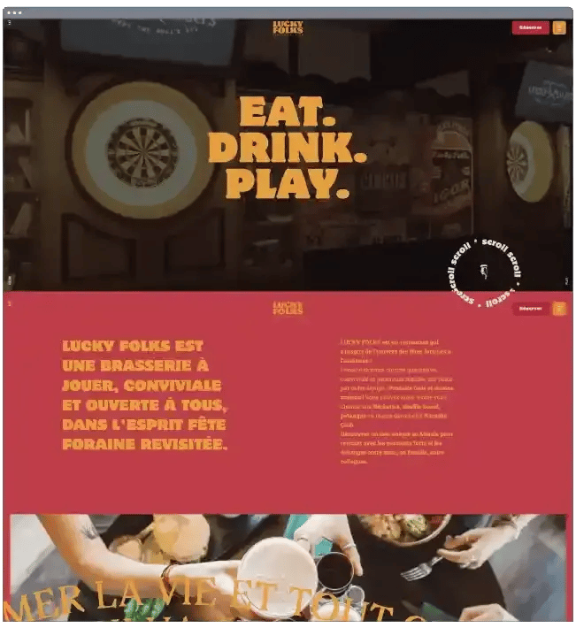 restaurant website templates lucky folks