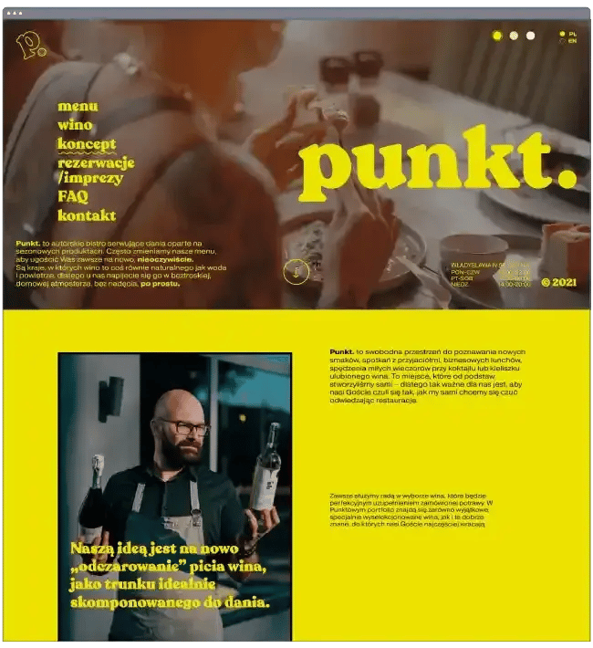 restaurant website templates punkt