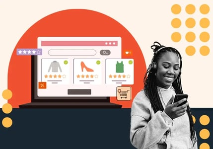 woman using retail crm for business