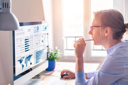 marketer looking at revenue performance management metrics