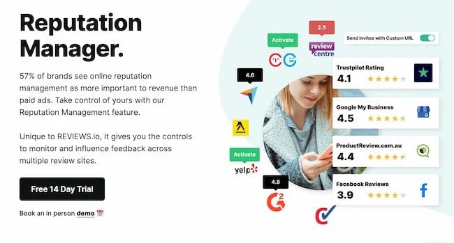 Reputation management tool: Reviews.io