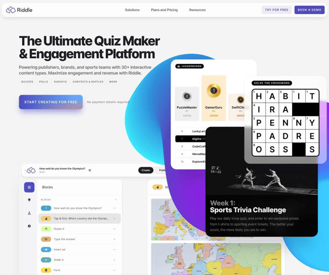 riddle is one of the best interactive content tools for quizzes